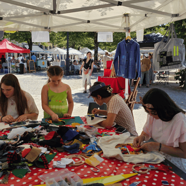 marché de créateurs bordeaux juin 2025 allées de tourny ateliers gratuits upcycling fait de çi de soi