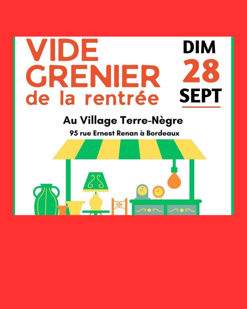 vide grenier bordeaux village terre negre
