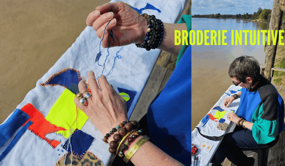 UPCYCLING BORDEAUX BRODERIE INTUITIVE